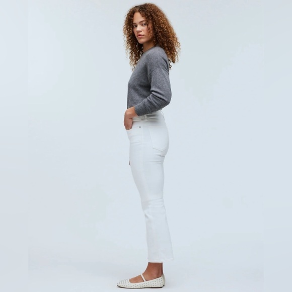 Madewell white mid-rise kick out jeans - Picture 3 of 12
